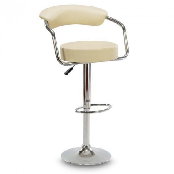 

Стул барный Hoker Just Sit VIGO Beige поворотный, экокожа, с регулировкой высоты и подставкой для ног