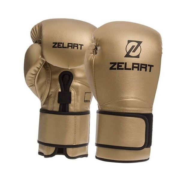 

Перчатки боксерские Zelart BO-1391 12oz Золотой (37363057)