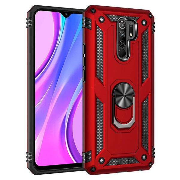 Ударопрочный чехол Serge Ring магнитный держатель для Xiaomi Redmi 9