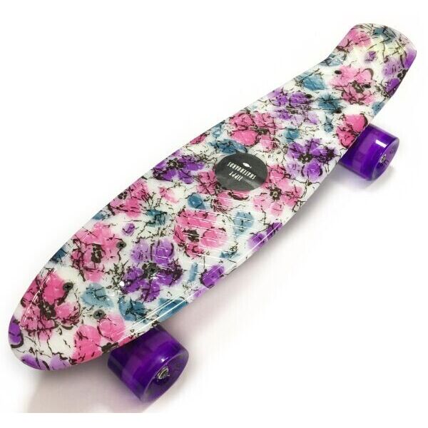 

Пенни Борд Penny Board Zippy со светящимися колесами Flowers Цветы 54 см (zpl37)