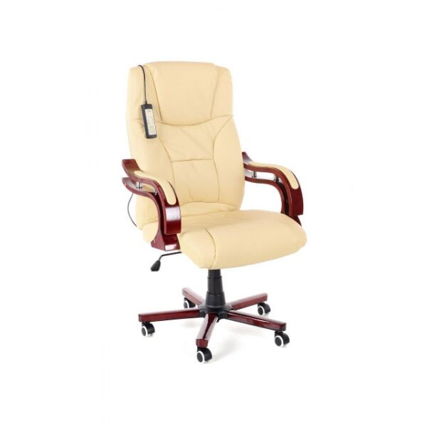 

Кресло офисное AVKO AP03MH LUX Beige, механизм Tilt, экокожа, массаж+подогрев