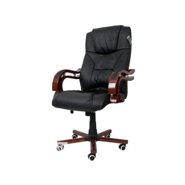 

Кресло офисное AVKO AP01 LUX Black, механизм Tilt, экокожа+натур.дерево