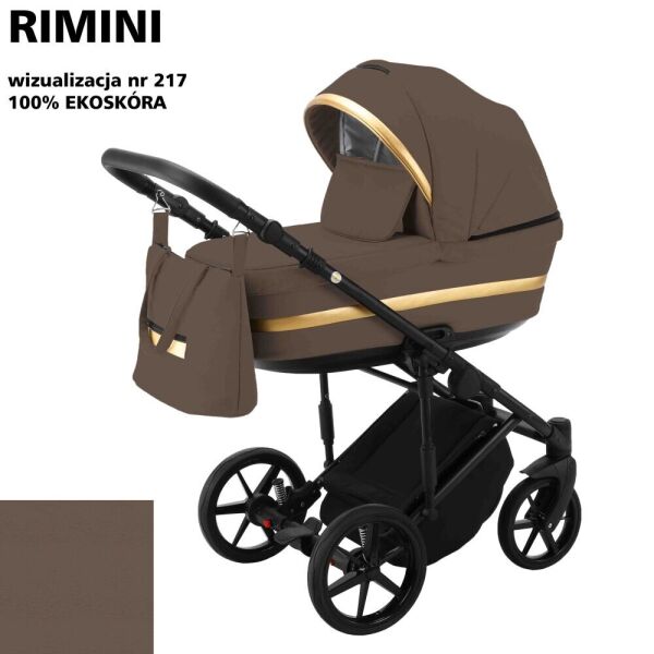 

Детская коляска универсальная 2 в 1 Adamex Rimini ECO кожа 100% RI-217