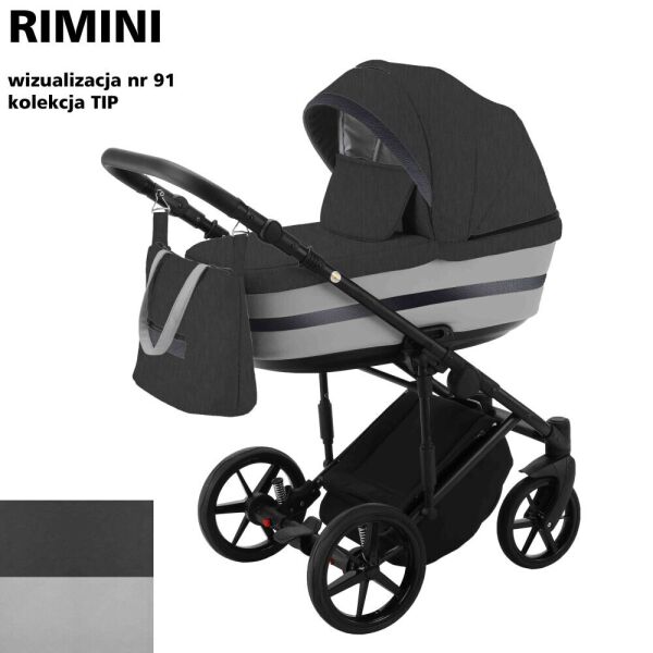

Детская коляска универсальная 2 в 1 Adamex Rimini Tip RI-91