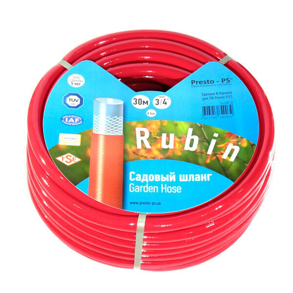 

Шланг поливочный Presto-PS садовый Rubin диаметр 3/4 дюйма, длина 20 м (3/4 GHR 20)