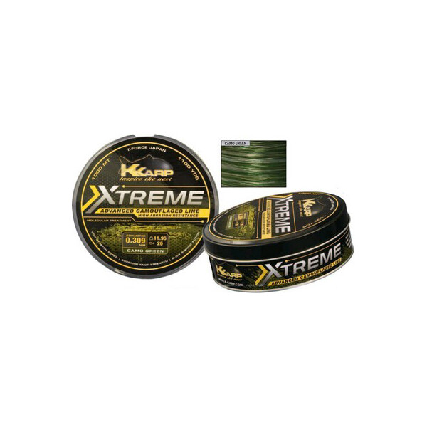 

Леска K-KARP eXTReme CAMO GREEN 1000м 0.309мм 11.95кг