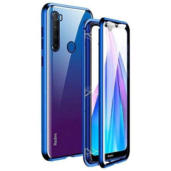 

Чехол магнитный с защитным стеклом для Xiaomi Redmi Note 8T цвет Синий (085168_4)