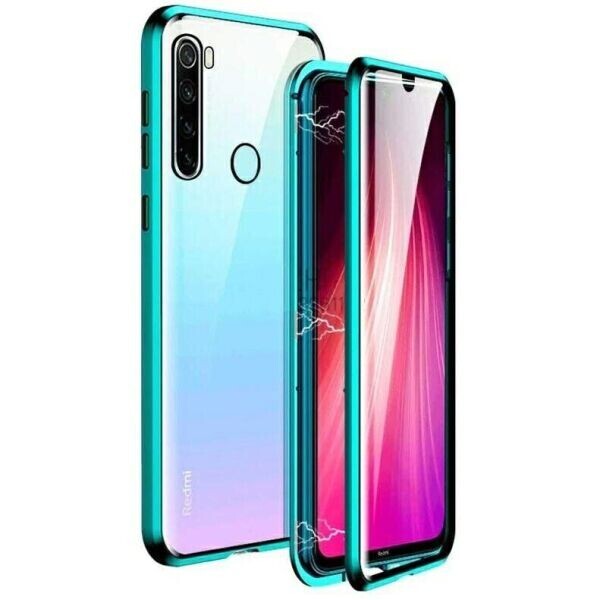 

Чехол магнитный с защитным стеклом для Xiaomi Redmi Note 8T цвет Зелёный (085168_8)