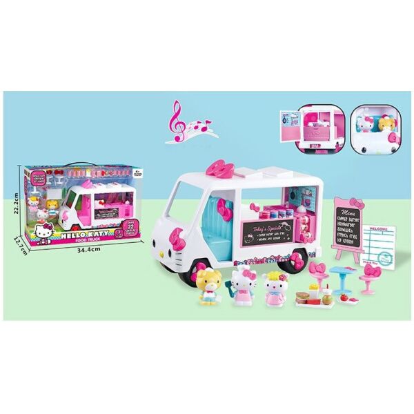 Игровой набор Китти, закусоч.фургон, фигурки, аксессуары, свет, звук, в кор. 35 * 13 * 22см / 24-2 /