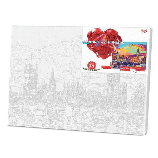 

Картина по номерам "Лондон" без кор. PAINTING BY NUMBERS 40см*50см /10/
