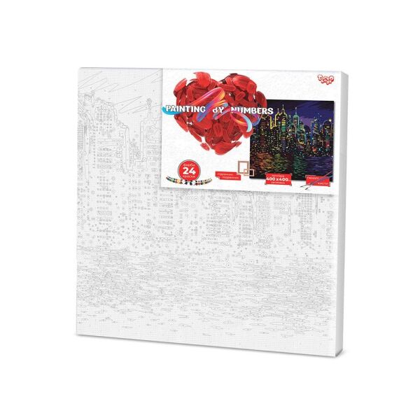 

Картина по номерам "Ночной город" PAINTING BY NUMBERS 40см*40см /10/