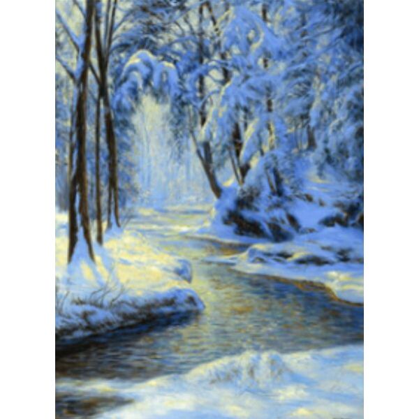 

Раск-ка по номер. на дереве 40 * 50 "Зимняя река" карт.уп красками. кисти.