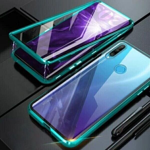 

Чехол магнитный с защитным стеклом для Huawei P30 lite цвет Зелёный (014268)