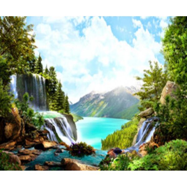 

Раск-ка по номер. на дереве 40 * 50 "Природа" карт.уп красками. кисти.