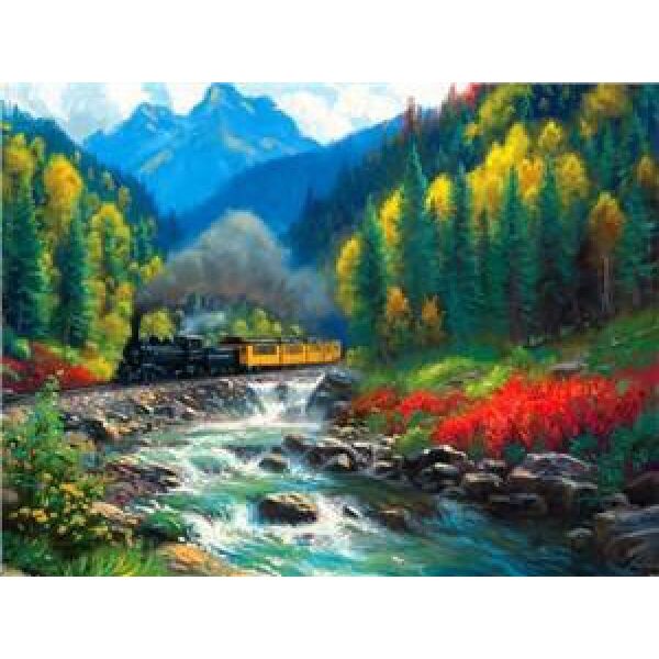 

Раск-ка по номер. на дереве 40*50 "Горы" карт.уп краск. кисти.
