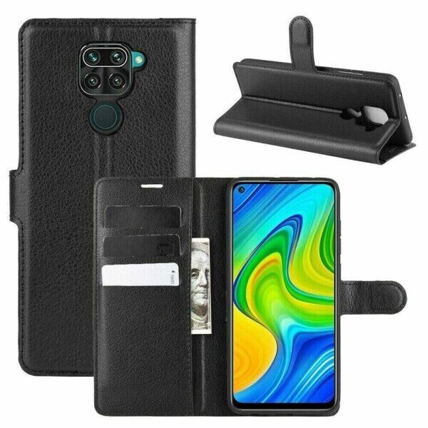 

Книжка с карманами для карт для Xiaomi Redmi 10X / Note 9 цвет Черный (085516_1)
