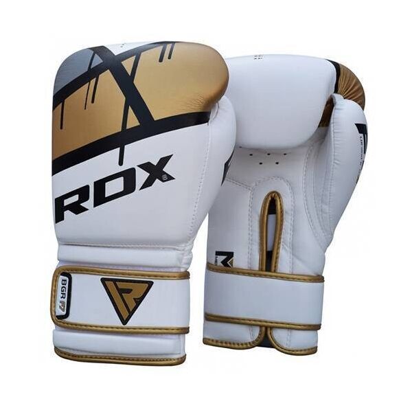 

RDX Inc Боксерские перчатки RDX Rex Leather 14oz Бело-золотой (37260020)