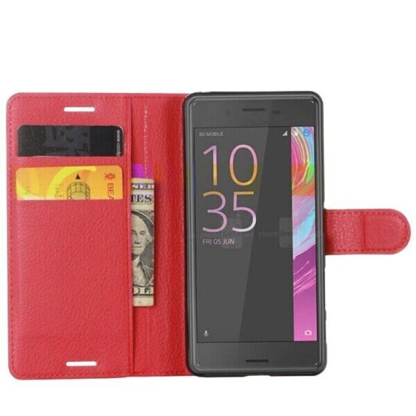 

Книжка с карманами для карт для Sony Xperia XA1 Plus (G3412) цвет Красный (070516)