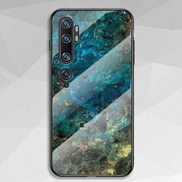 

Силиконовый чехол со Luxury Marble для Xiaomi Mi Note 10 цвет Морская волна (085207)
