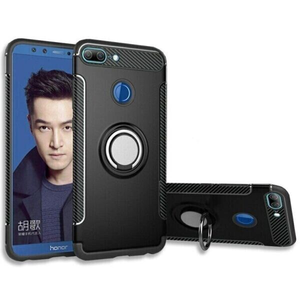 

Чехол противоударный с кольцом для Huawei Honor 9 lite цвет Черный (010606_1)