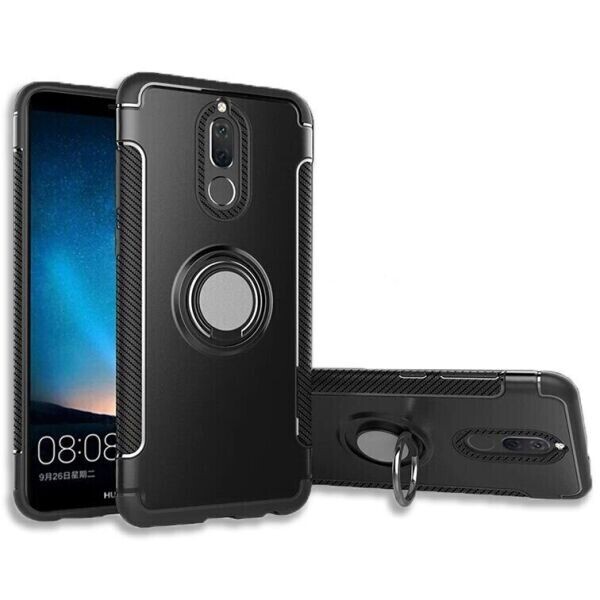 

Чехол противоударный с кольцом для Huawei Mate 10 lite цвет Черный (011106_1)