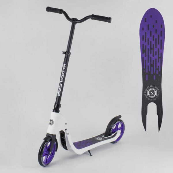 

Самокат двухколесный 90003 Best Scooter (2) цвет ФИОЛЕТОВЫЙ, колеса PU - 20 см, широкий велосипедный руль, новый зажим руля, в коробке