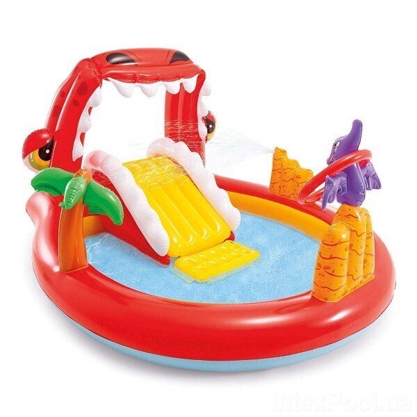 

Игровой центр - бассейн Intex 57163 Happy Dino (22571) размер 196х170х15 см (без насоса)