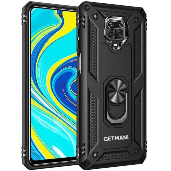

Ударопрочный чехол GETMAN Serge Ring for Magnet для Xiaomi Redmi Note 9s / Note 9 Pro/Note 9 Pro Max