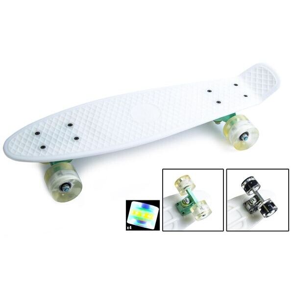 

Zippy Board penny 22 - Белый 54 см Светятся колеса пенни борд (zlm221)