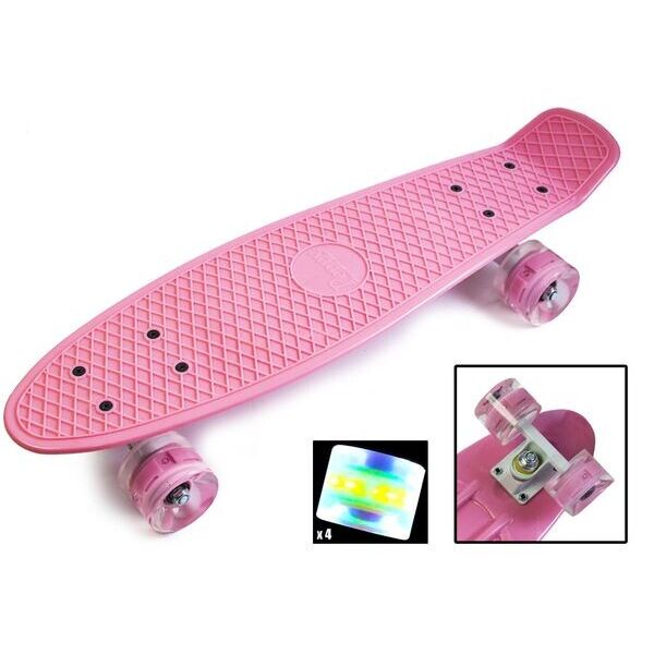 

Zippy Board penny 22 - Нежно-Розовый 54 см Светятся колеса пенни борд (zlm222)