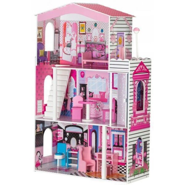 

Кукольный домик EcoToys Miami TD027 + 10 деревянных аксессуаров (8068)
