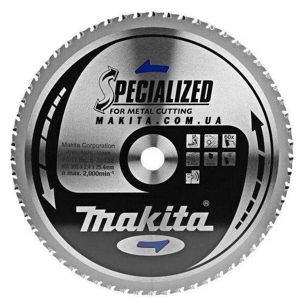 

Пильный диск по стали Makita SPECIALIZED 305x25,4 мм 78 зубьев (B-09793)