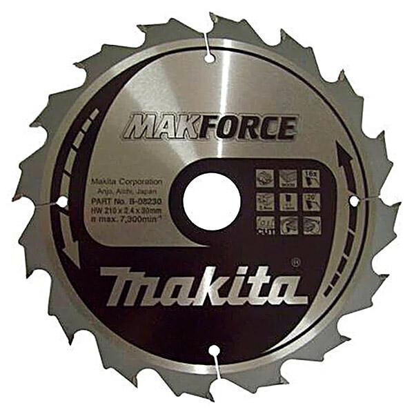 

Пильный диск TCT MAKForce 210 мм 16 зубьев (B-08230)
