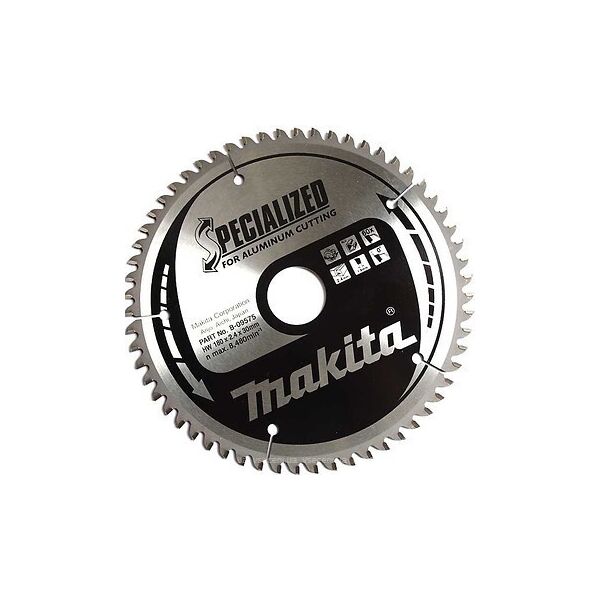 

Пильный диск Makita по алюминию SPECIALIZED 180х30 мм 60 зубьев (B-09575)