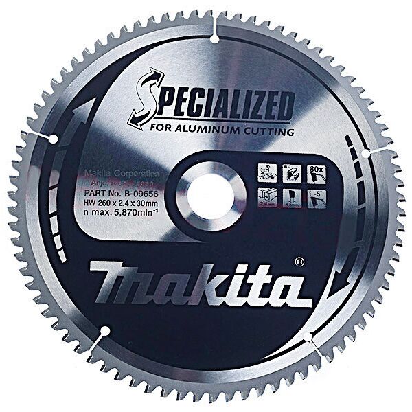 

Пильный диск Makita для алюминия 250 мм 80 зубьев (B-09709)