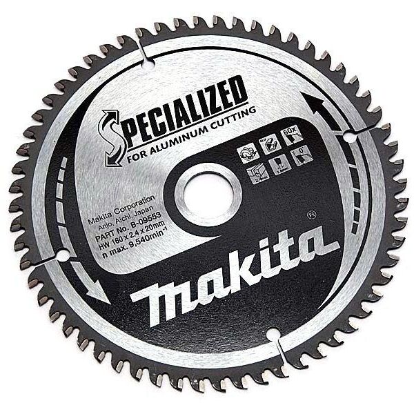 

Пильный диск Makita для алюминия 160 мм 60 зубьев (B-09553)