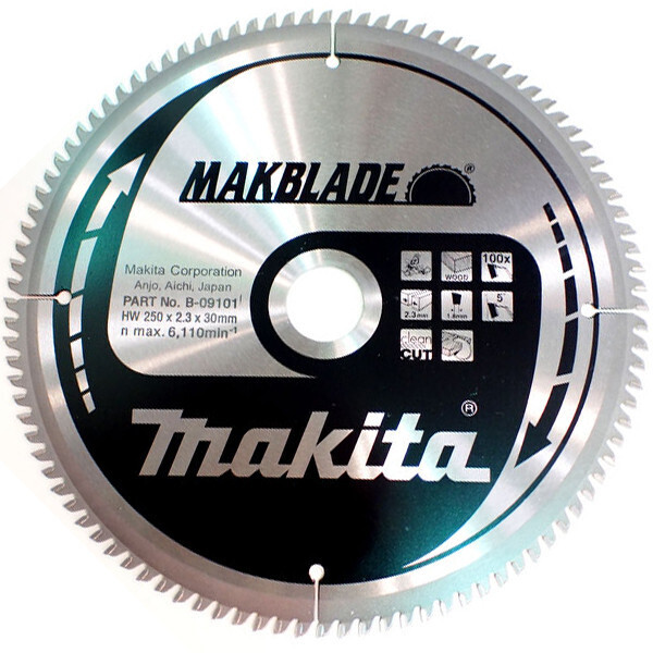 

Пильный диск Makita MAKBlade Plus 250x30 мм 100 зубьев (B-09101)