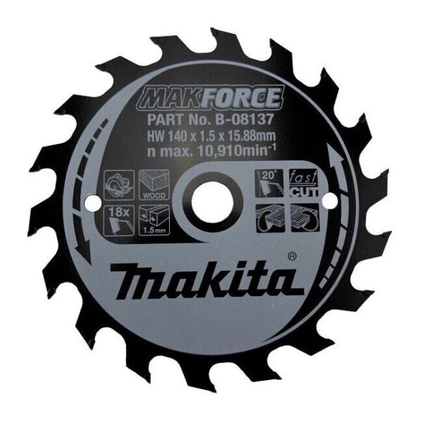 Диск пильный по дереву 170х30 мм 16T Makita Makforce B-08171