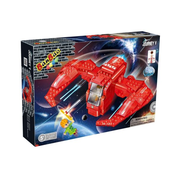 

Конструктор BANBAO 6411 космический корабль, 158 дет., Фигурки 2 шт., Кор., 28-19-5,5 см