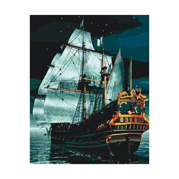 

Картина по номерам Флагман ночью ★★★★★ КНО2733