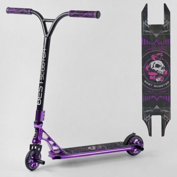 

Самокат BEST SCOOTER 76203 фиолетовый (диски металл, HIC, 2 пеги)