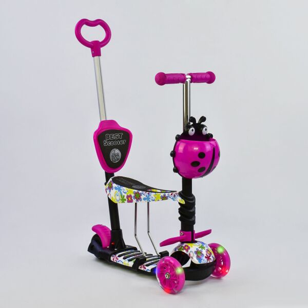 

Самокат BEST SCOOTER 62310 5в1 розовый (колеса светятся)
