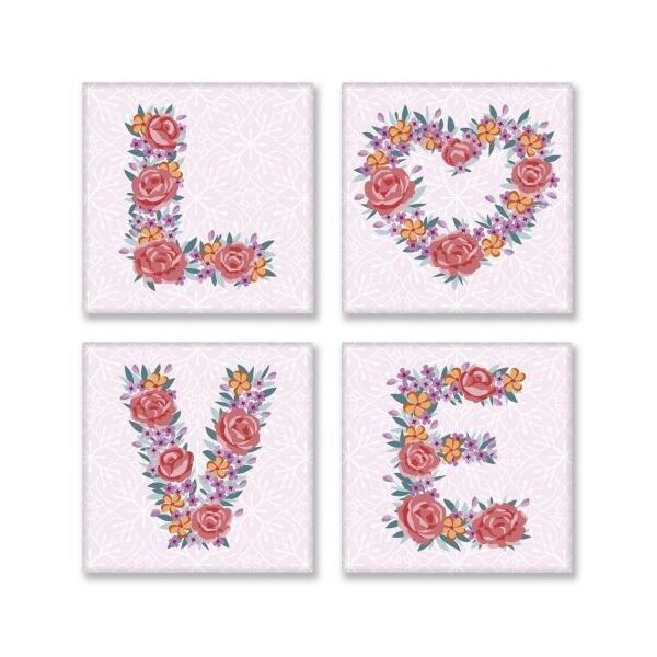 

Картина по номерам LOVE, flowers ★★★ СН125