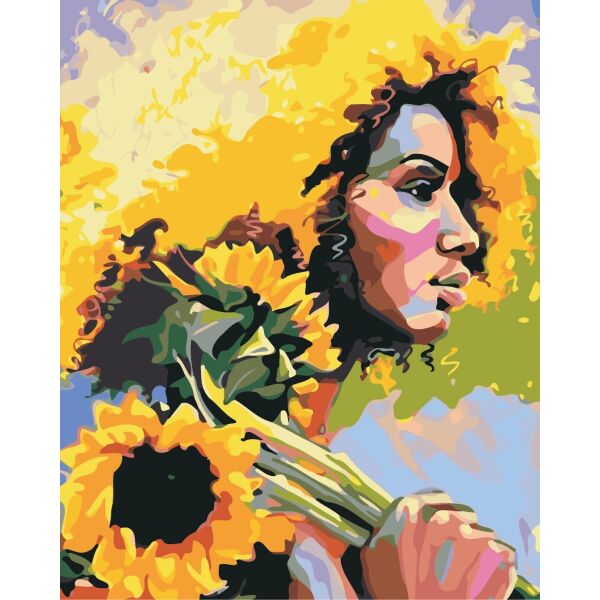 

Картина по номерам ArtStory Девушка с подсолнухами 40*50см