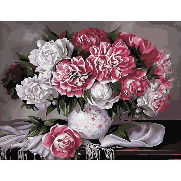 

Картина по номерам ArtStory Королевские пионы 50*65см в коробке