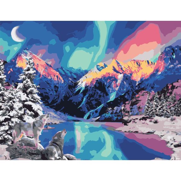 

Картина по номерам ArtStory Северное сияние 50*65см в коробке