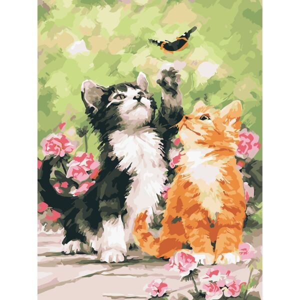 

Картина по номерам ArtStory Котята и бабочка 30*40см