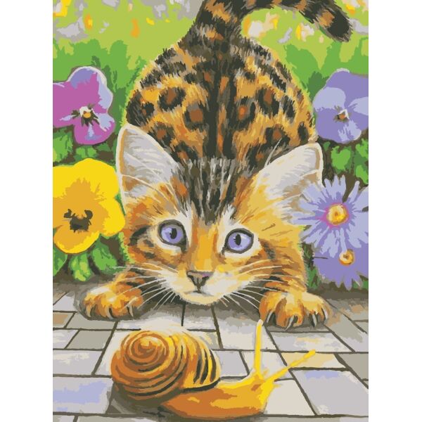 

Картина по номерам ArtStory Кот и улитка 30*40см