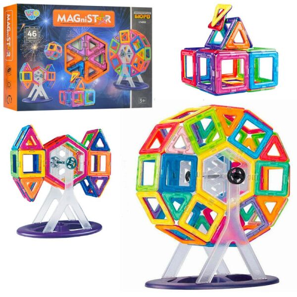 

Конструктор LIMO TOY 4002 магнитный - (46 дет.)
