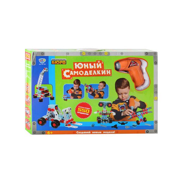 

Конструктор 661-302 550 дет., шуруповерт, бат., кор., 49,5 см